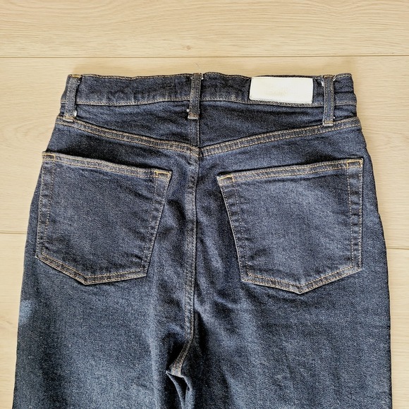 Re/Done Super High Drain Pipe Blue Jeans 28 Dark Wash High Rise Skinny Ankle Zip - Picture 5 of 14